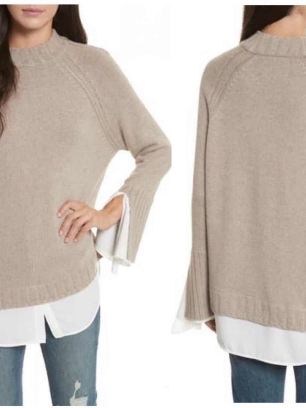Brochu Walker Remi Layered Pullover Sweater Size Medium